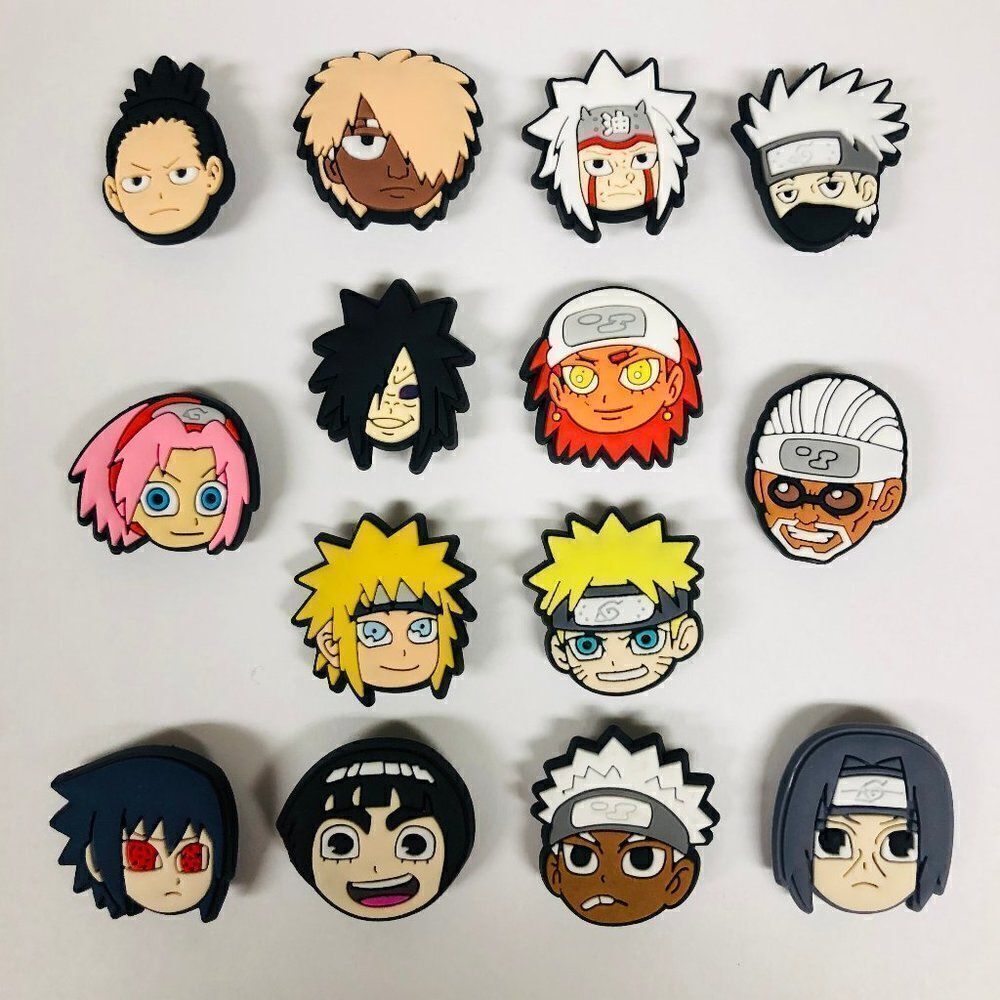 14pc Naruto Shoe Charms - Multiple Characters, Croc Accessories
